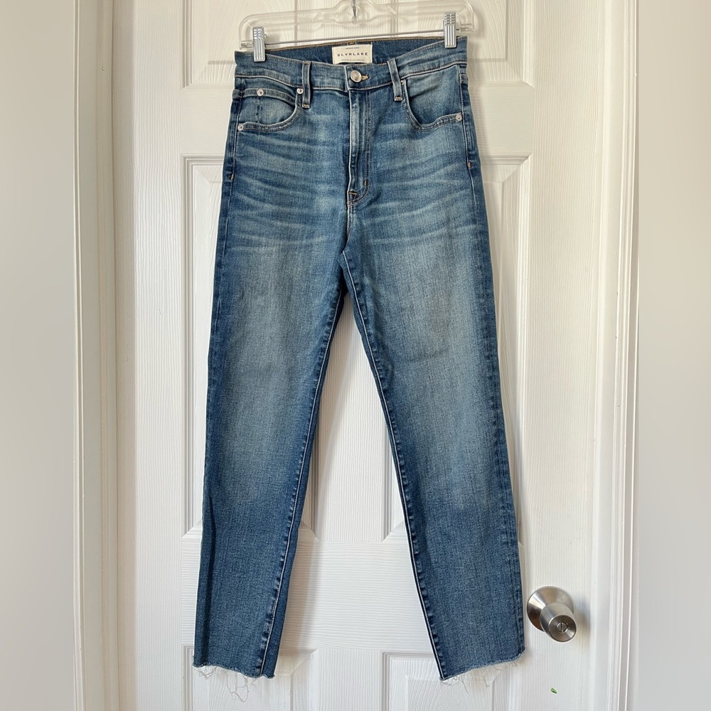 Slvrlake Roxy High Rise Raw Hem Southern Cross Denim Jeans Size 27